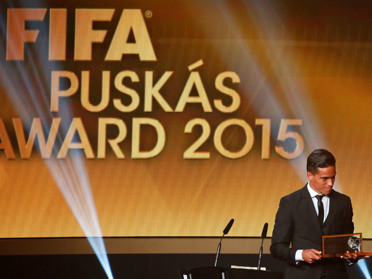 Wendell Lira, ganador del Premio Puskás 2015. Foto: Reuters.